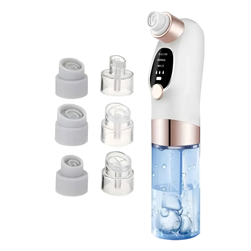 Portable Electric Rechargeable Bubble Blackhead Remover Pore Vacuum Cleaner with Interchangeable Heads Pd