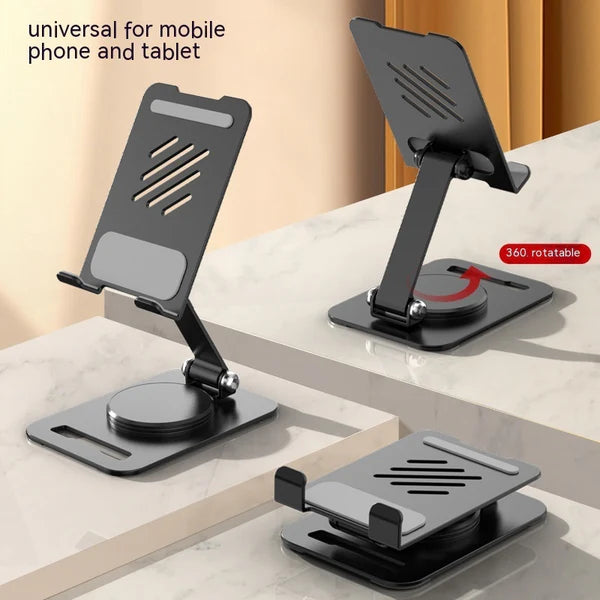 360-degree Rotate Metal Desk Mobile Phone & Tablet Holder Stand