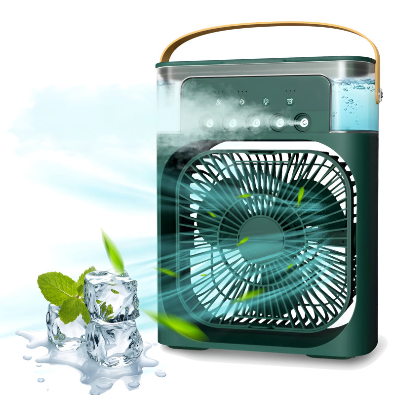 4 in 1 Multi-Functional Portable Air Humidifier Cooling USB Fan With 7-Color Night Light