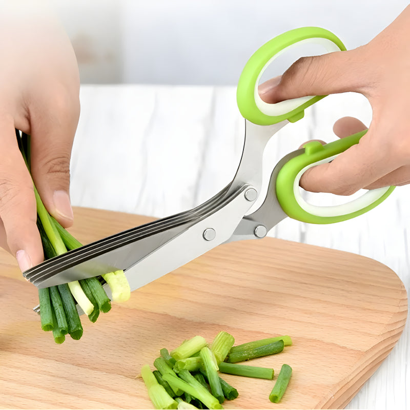 5-Layer Multifunctional Vegetable & Fruit Cutter Kitchen Scissor