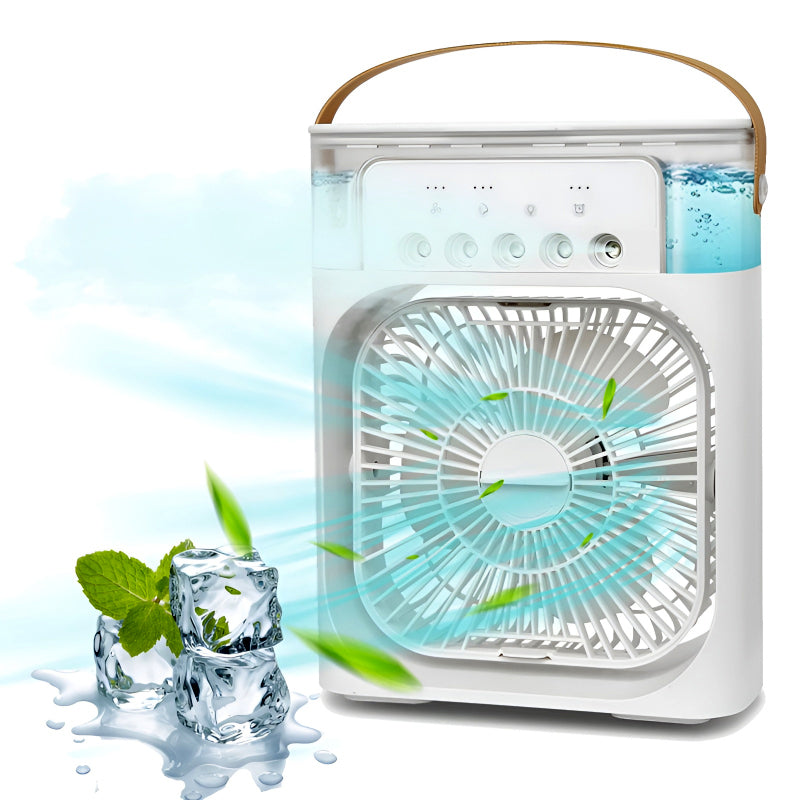 4 in 1 Multi-Functional Portable Air Humidifier Cooling USB Fan With 7-Color Night Light