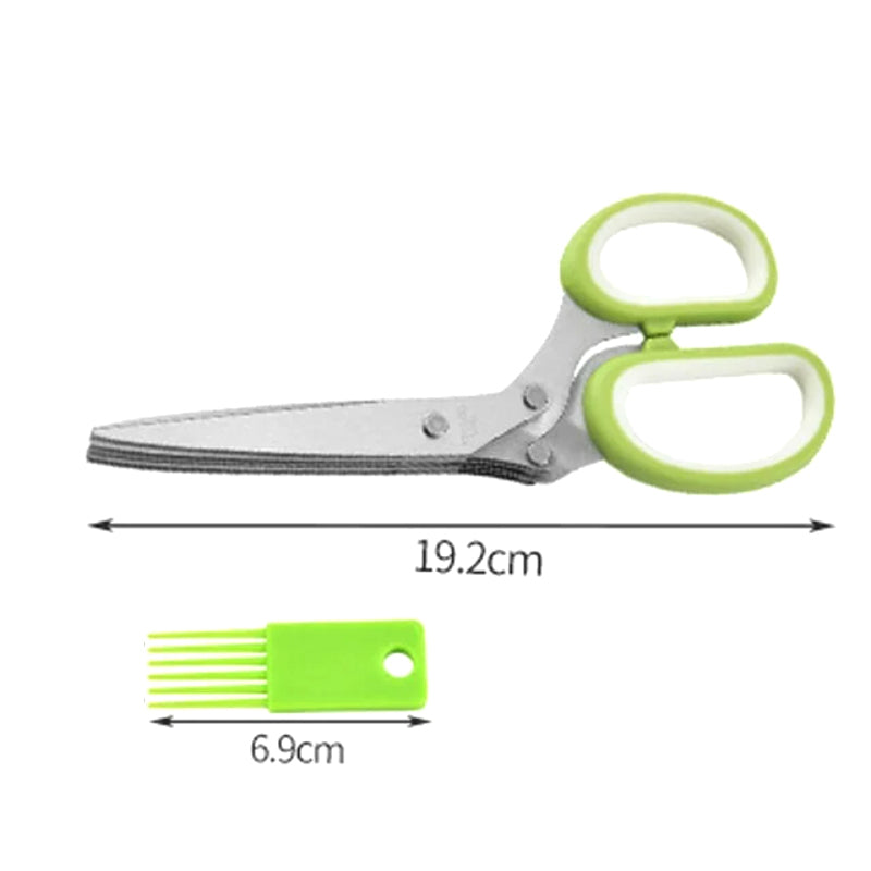 5-Layer Multifunctional Vegetable & Fruit Cutter Kitchen Scissor