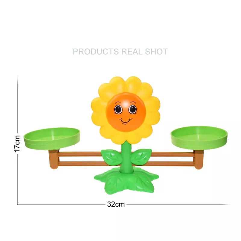 Rings weight Sunflower Balance Math Montessori Arithmetic Learning Balance Scale Number Educational Learning Toy