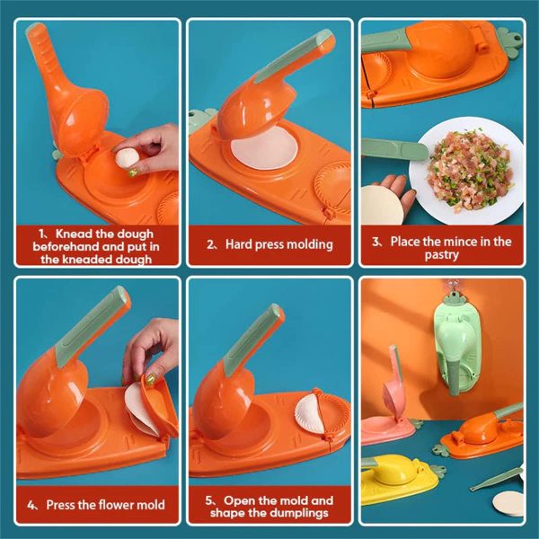 Dumplings Maker Dough Pressing Tool Manual Wrapper Making Plastic Mold Dumpling Skin Artifact Dough Press Kitchen Accessorie