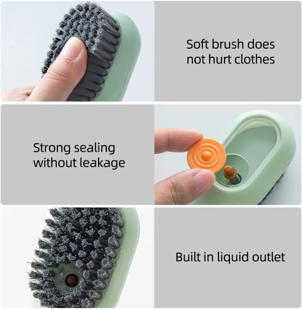 Multi-purpose Shoe Brush Soft Bristle Automatic Liquid Long Handle Cleaning Brush Clothes Board Brush Household Cleaning Tools