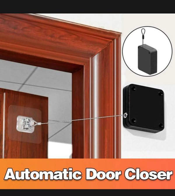 Portable Automatic Stainless Steel Door Closer Multifunctional Punch-free Sensor Door Closer