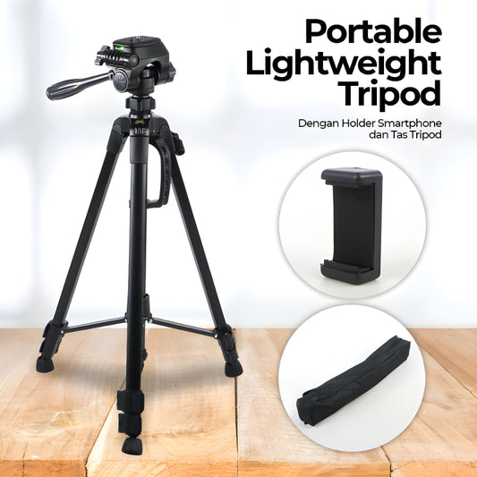 T-3520 Multi-Functional Professional Portable Tripod Stand For Mobile Phones, DSLR Cameras And Video Camcorders