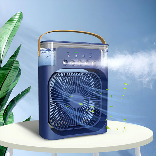 4 in 1 Multi-Functional Portable Air Humidifier Cooling USB Fan With 7-Color Night Light